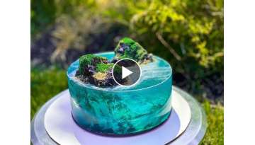 ISLAND CAKE TUTORIAL| OCEAN JELLY | JELLO CAKE| CAKE TRENDS 2020